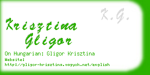 krisztina gligor business card